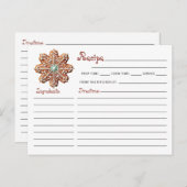 かわいいモダンクリスマスクッキー交換レシピ ポストカード (正面/裏面)