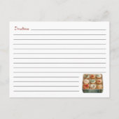 かわいいモダンクリスマスクッキー交換レシピ ポストカード (裏面)