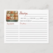 かわいいモダンクリスマスクッキー交換レシピ ポストカード (正面)