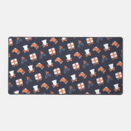 かわいいモダンクリスマスシームレスパターン デスクマット