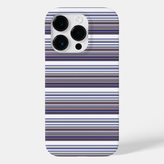 かわいいモダングレー＋ブルーストライプ Case-Mate iPhoneケース (裏面)