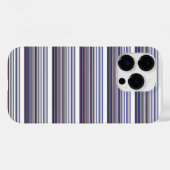 かわいいモダングレー＋ブルーストライプ Case-Mate iPhoneケース (裏面 (横))