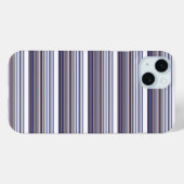 かわいいモダングレー+ブルーストライプ Case-Mate iPhoneケース (裏面 (横))