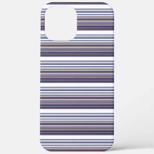 かわいいモダングレー+ブルーストライプ Case-Mate iPhoneケース (裏面)