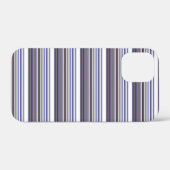 かわいいモダングレー+ブルーストライプ Case-Mate iPhoneケース (裏面 (横))