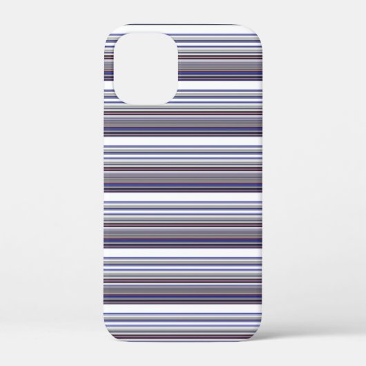 かわいいモダングレー+ブルーストライプ Case-Mate iPhoneケース (裏面)