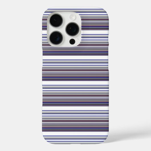 かわいいモダングレー+ブルーストライプ Case-Mate iPhoneケース (裏面)