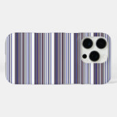 かわいいモダングレー+ブルーストライプ Case-Mate iPhoneケース (裏面 (横))