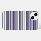 かわいいモダングレー+ブルーストライプ Case-Mate iPhoneケース (裏面 (横))