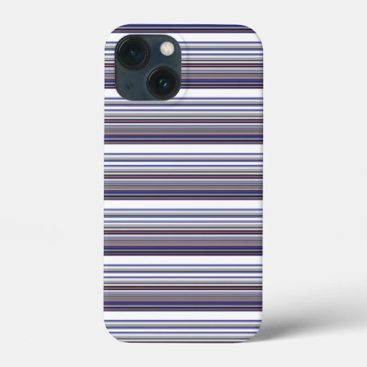 かわいいモダングレー＋ブルーストライプ Case-Mate iPhoneケース (裏面)