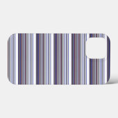 かわいいモダングレー＋ブルーストライプ Case-Mate iPhoneケース (裏面 (横))