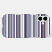 かわいいモダングレー+ブルーストライプ Case-Mate iPhoneケース (裏面 (横))