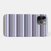 かわいいモダングレー+ブルーストライプ Case-Mate iPhoneケース (裏面(横))