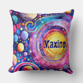 かわいいモダンコズミック・アート クッション (正面)