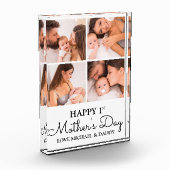 かわいいモダンコラージュ幸せなファースト・マザーズ・デイ フォトブロック (左)
