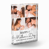 かわいいモダンコラージュ幸せなファースト・マザーズ・デイ フォトブロック (左)