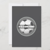 かわいいモダンサッカースポーツキッズ1歳の誕生日 招待状 (裏面)