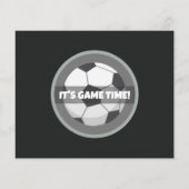 かわいいモダンサッカー予算フォト誕生日招待状 (裏面)