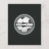 かわいいモダンサッカー予算誕生日招待状 (裏面)