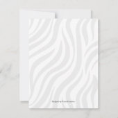 かわいいモダンサファリの赤ちゃんシャワー サンキューカード (裏面)