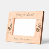 かわいいモダンサンタとクリスマスツリー レーザー彫刻フレーム (左)