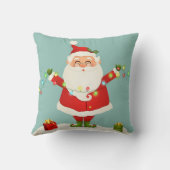 かわいいモダンサンタクリスマスホリデーズ冬 クッション (裏面)