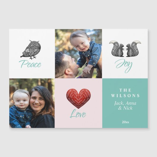 かわいいモダンスカンジナビア写真クリスマス (正面)