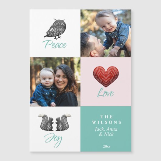 かわいいモダンスカンジナビア写真クリスマス (正面)