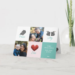 かわいいモダンスカンジナビア写真クリスマス シーズンカード