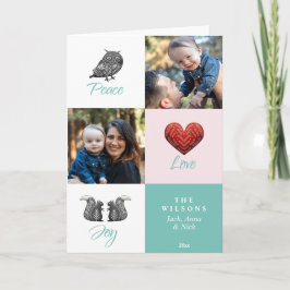 かわいいモダンスカンジナビア写真クリスマス シーズンカード