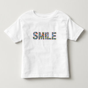 かわいいモダンスマイルデザイン トドラーTシャツ