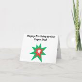 かわいいモダンスーパーヒーローハッピーバースデーカードパパ カード (正面)