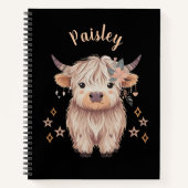 かわいいモダンハイランドカウズ ノートブック (正面)