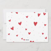 かわいいモダンハッピーバレンタインデーフォトカード シーズンカード (裏面)