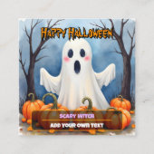かわいいモダンハロウィンスポーキーコレクション スクエア名刺 (正面)