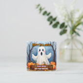かわいいモダンハロウィンスポーキーコレクション スクエア名刺 (スタンド正面)