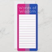 かわいいモダンバイセクシュアル国旗LGBTブックマーク (裏面)