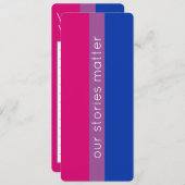 かわいいモダンバイセクシュアル国旗LGBTブックマーク (正面/裏面)