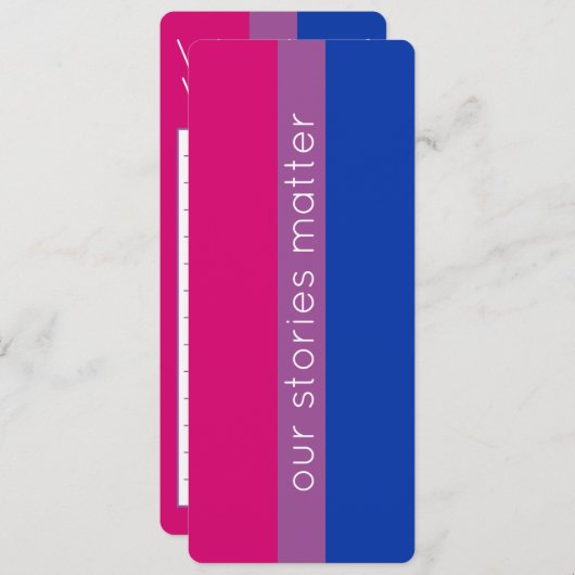 かわいいモダンバイセクシュアル国旗LGBTブックマーク (正面/裏面)