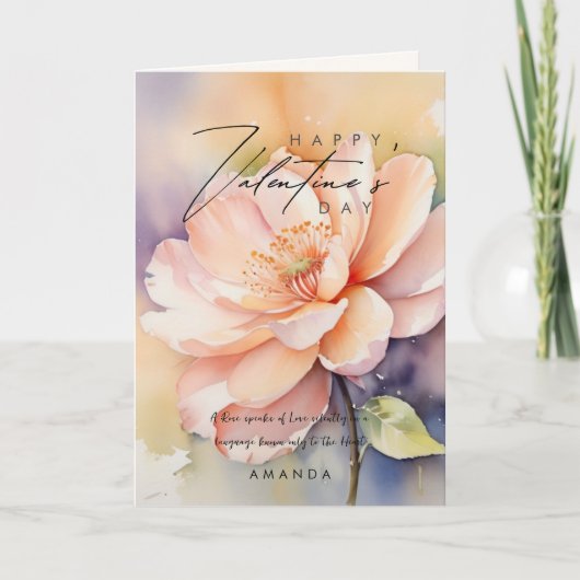 かわいいモダンバラバレンタインデーのカード シーズンカード (正面)