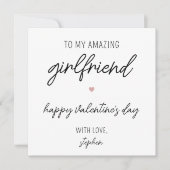 かわいいモダンバレンタインのガールフレンド用カード カード (正面)