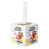 かわいいモダンバレンタインオーナメント キューブオーナメント (正面アングル)