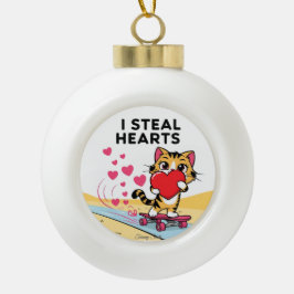 かわいいモダンバレンタインオーナメント セラミックボールオーナメント