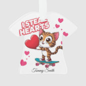 かわいいモダンバレンタインオーナメントforガールフレンド オーナメント (裏面)
