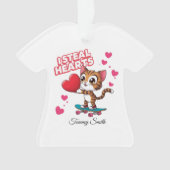 かわいいモダンバレンタインオーナメントforガールフレンド オーナメント (正面)