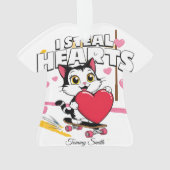 かわいいモダンバレンタインオーナメントforガールフレンド オーナメント (裏面)