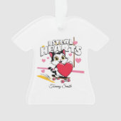 かわいいモダンバレンタインオーナメントforガールフレンド オーナメント (正面)