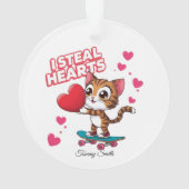 かわいいモダンバレンタインオーナメントforガールフレンド オーナメント (裏面)