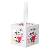 かわいいモダンバレンタインオーナメントforガールフレンド キューブオーナメント (正面アングル)