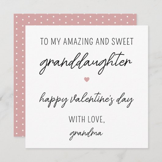 かわいいモダンバレンタインデーのおじいさん用カード カード (正面/裏面)